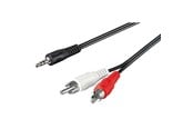 Kabel audio - Pro MiniJack - 2xRCA - Black - 5m - 4040849501951