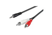Kabel audio - Pro MiniJack - 2xRCA - Black - 10m - 4040849504419