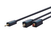 Kabel audio - ClickTronic MiniJack M - 2xRCA F - 0.10m - 4040849704925