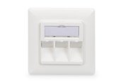 Akcesoria sieciowe - DIGITUS 3-Port Faceplate for Keystones - DN-93821