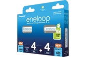 Bateria - Panasonic eneloop BK-KJMCDE44E - Battery - (4 AA batteries 4 AAA batteries) 8 x AA / AAA - NiMH - ( rechargeable ) - BK-KJMCDE44E