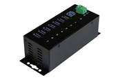 USB hub - StarTech.com 7 Port Industrial USB 3.0 Hub USB hub - 7 - USB 3.0 - Czarny - ST7300USBME