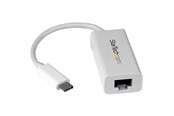Adapter Sieciowy  (karta sieciowa, serwer druku, itp.) - StarTech.com US1GC30W USB-C to Gigabit Ethernet Adapter White Thunderbolt 3 Compatible - US1GC30W