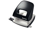 Dziurkacz i zszywacz - Leitz Dziurkacz duży metalowy NeXXt Style Satynowa czerń - 50060094