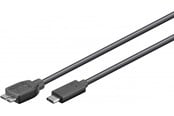 Kabel USB - Pro USB-C <-> USB Micro-B 3.0 - 0.6m - Czarny - 4040849679957