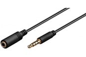 Kabel audio - Pro MiniJack 3.5mm Ext. 4P - Bk - 1m - 4040849624773