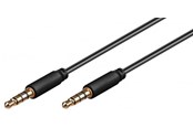 Kabel audio - Pro MiniJack 3.5mm Slim 4P - Bk - 1.5m - 4040849638282