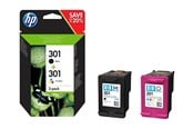 Tusz, toner i material eksploatacyjny - HP 301 / N9J72AE 2-Pack Black (Magenta Cyan Yellow) - Kartridż z tuszem Trójkolor na bazie barwnika - N9J72AE