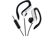 Sluchawki, zestaw sluchawkowy - JVC Ear Clip Headphones for Sport with Remote and Microphone - White - HA-EBR25-W-E