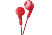 Słuchawki, zestaw słuchawkowy - JVC In Ear Gumy Headphones - Red - HA-F160-R-E