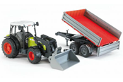 Samochody i pojazdy - Bruder Claas Nectis 267F with Trailer - 02112
