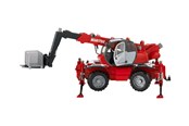 Samochody i pojazdy - Bruder Manitou Telescopic forklift MRT 2150 with accessories - 02129