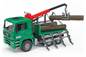 Samochody i pojazdy - Bruder MAN TGA Timber truck with loading crane and 3 trunks - 02769