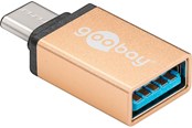 Kabel USB - Pro USB 3.1 C - USB 3 A adapter - Gold - 4040849566226