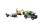 Samochody i pojazdy - Bruder Land Rover + CAT & Man - 02593