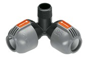 Podlewanie ogrodu - Gardena Rozdzielacz narożny 25 mm x 3/4" - gwint zewnętrzny - 2783