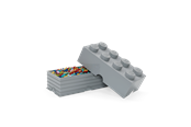 Pokój dzieciecy - LEGO Pudełko do przechowywania z 8 wypustkami, szare - RC4004SG