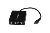 Adapter Sieciowy (karta sieciowa, serwer druku, itp.) - StarTech.com USB-C to Dual Gigabit Ethernet Adapter with USB 3.0 (Type-A) Port USB Type-C Gigabit Network Adapter - US1GC301AU2R
