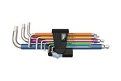 Narzedzia reczne - Wera 3950 SPKL/9 SM Multicolour Zestaw kluczy trzpieniowych ze stali nierdzewnej, metrycznych, 9 część - 05022669001