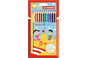 Przybory do pisania i rysowania - STABILO  Trio thick wallet of 12 colored pencils - 3168070203121