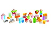 Zabawki drewniane - Eichhorn  Color Wooden Blocks - 100002226