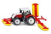 Samochody i pojazdy - SIKU Steyr with Poettinger mower combination - 1672
