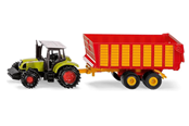 Samochody i pojazdy - SIKU 1650 Claas Tractor with Silage Wagon 1:72 - 541671