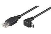 Kabel USB - Pro USB- A <-> Micro USB-B Angled - Black - 1.8m - 4040849953439