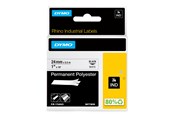 Papier, papier fotograficzny i etykiety - DYMO ® Rhino Industrial Tape 24 mm x 5.5m permanent polyester black on white - 1734523