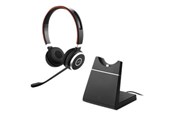 Słuchawki, zestaw słuchawkowy - Jabra Evolve 65 UC Stereo w/ Charging Stand - 6599-823-499