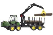 Samochody i pojazdy - Bruder John Deere 1210E Forwarder with 4 trunks and grab - 2133