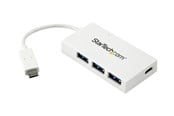 USB hub - StarTech.com USB-C Hub 4-Port USB hub - 4 - USB 3.0 - Biały - HB30C3A1CFBW