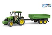 Samochody i pojazdy - Bruder John Deere 5115M tractor with tipping trailer - 2108