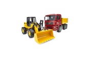 Samochody i pojazdy - Bruder MAN TGA Construction truck with articulated road loader - 02752