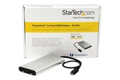 Kabel wyświetlacza - StarTech.com Thunderbolt 3 Dual HDMI Adapter - 4K 60Hz - Silver - TB32HD24K60