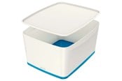 Archiwizacja i przechowywanie - Leitz Pojemnik duży MyBox WOW z pokrywą Niebieski - 52161036