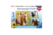 Puzzle - Ravensburger Loving Horses 3x49p Podłoga - 80113