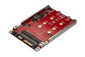 Kontroler, sterownik - StarTech.com Dual-Slot M.2 Drive to SATA Adapter for 2.5" Drive Bay - RAID - styreenhed til lagring (RAID) - M.2 Card - SATA 6Gb/s - S322M225R