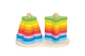 Zabawki drewniane - Hape Pile Tower Rainbow - 5620