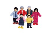 Zabawki drewniane - Hape Doll House Asian Family - E3502