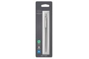 Przybory do pisania i rysowania - Parker Jotter Ballpoint Pen | Stainless Steel with Chrome Trim | Medium Point Blue Ink - 1953205