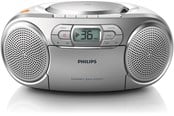 Radio DAB i budzik - Philips AZ127 - boombox - CD Cassette - FM - Stereo - Srebrny - AZ127/12