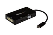 Kabel wyswietlacza - StarTech.com USB-C Multiport Adapter - 3-in-1 USB C to HDMI DVI or VGA - ekstern videoadapter - CDPVGDVHDBP