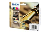 Tusz, toner i material eksploatacyjny - Epson 16XL Multipack - 4 pakker - XL - sort gul cyan magenta - original - blækpatron - C13T16364022