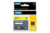 Papier, papier fotograficzny i etykiety - DYMO ® Rhino Industrial Tape 19 mm x 3.5m flexible nylon black on yellow - 18491