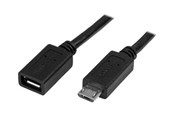 Kabel USB - StarTech.com 0.5m / 20in Micro-USB Extension Cable - M/F - USB forlængerkabel - 50 cm - USBUBEXT50CM