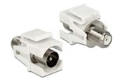 Kabel antenowy, złącze - DeLOCK Keystone Module IEC Male -> F female - 86335