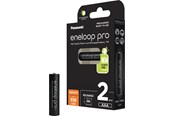 Bateria - Panasonic eneloop pro BK-4HCDE/2BE battery - 2 x AAA - NiMH - BK-4HCDE/2BE
