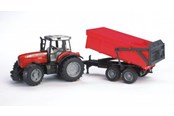 Samochody i pojazdy - Bruder  Massey Ferguson 7480 tractor with tipping trailer - 02045