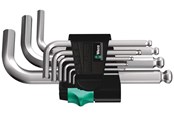 Narzedzia reczne - Wera 950 PKS/9 SM N Zestaw kluczy trzpieniowych krótkich z kulką, chromowanych, metrycznych, 9 część - 5133163001